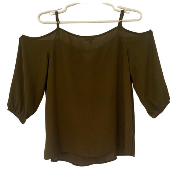 Lily White, Blouse with 3/4 sleeves, for women, Green color, polyester, size S. - Picture 2 of 6